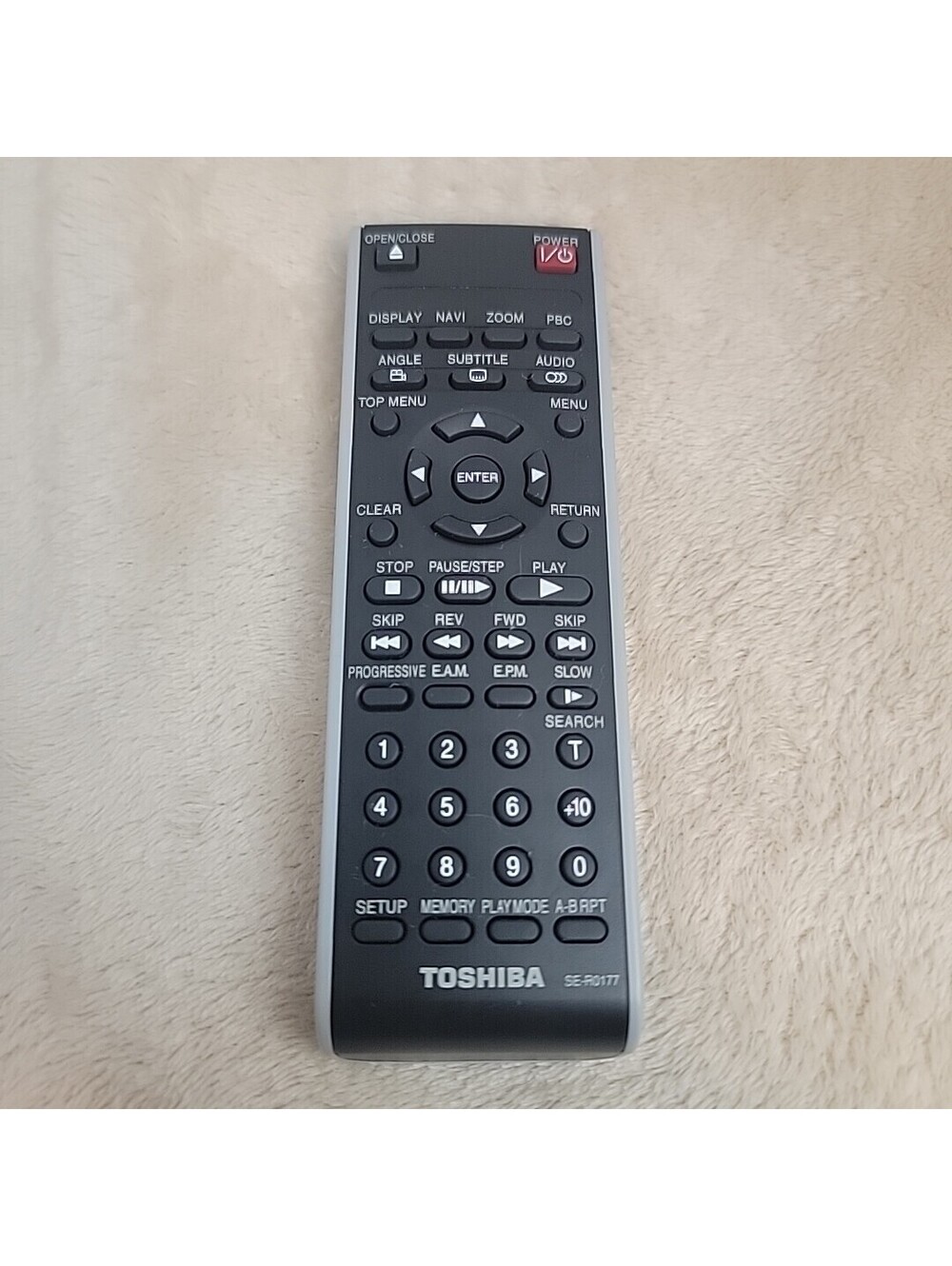 Toshiba SE-R0177 / SER0177 DVD Remote Control Replacement